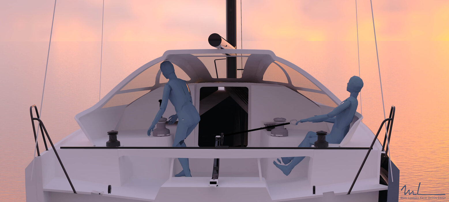 Guerrera concept rendering, cockpit detail with crew figures